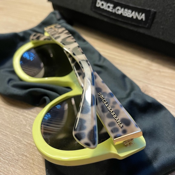 Dolce & Gabbana Leopard Mirror Sunglasses